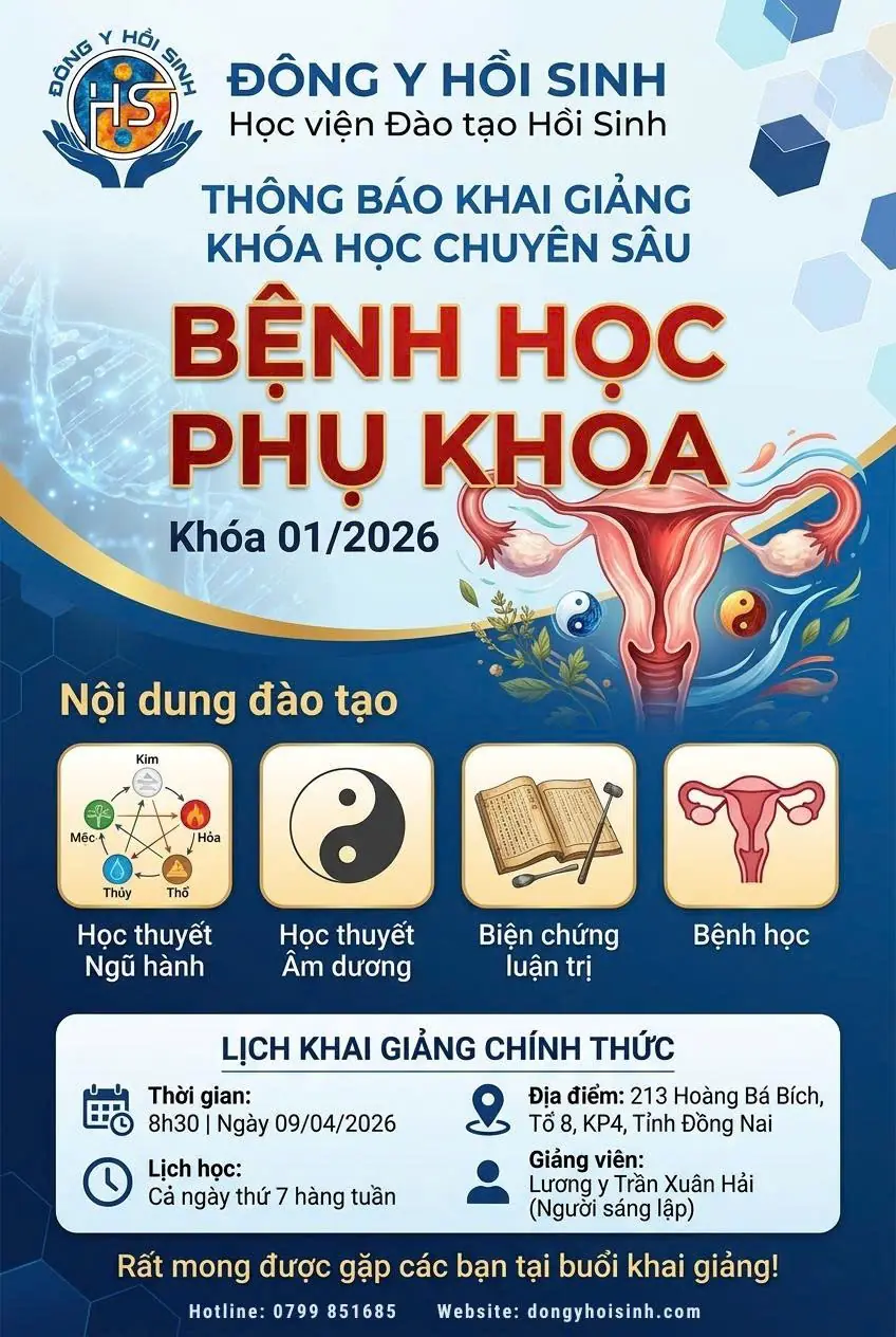 THÔNG BÁO KHAI GIẢNG KHÓA HỌC CHUYÊN SÂU BỆNH HỌC PHỤ KHOA